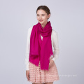 New hot selling plain solid color blue wool woven scarf for winter